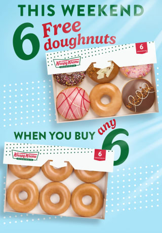 Buy Any 6 Krispy Kreme Doughnuts, Get 6 Free