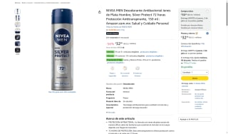 Desodorante Nivea Silver Protector por $28 | Amazon