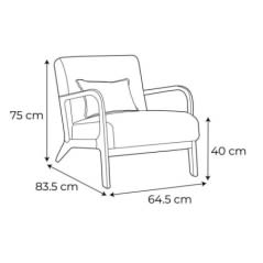 Fauteuil velours Andrew kaki pour 99,99€ chez B&M