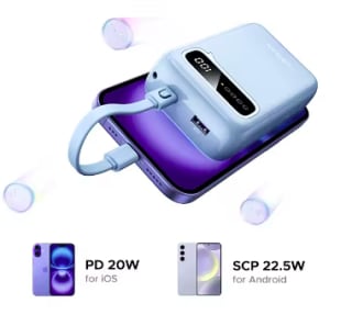 UGREEN banco energía 20000mAh cable USB-C por 40,83€