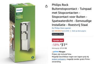 Philips Rock buitenstopcontact voor €31 bij Amazon