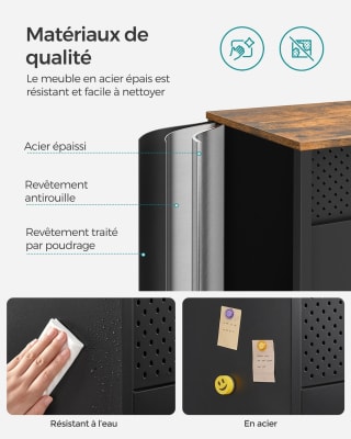 SONGMICS buffet ajouré LSC102B01 (80x40x76 cm) pour 54,99€ chez Songmics
