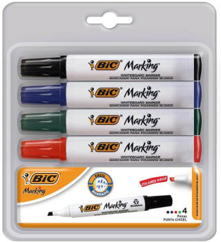 BIC Marcador de pizarrón 4 piezas + borrador por $53.80 en Amazon