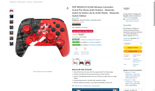 Control PDP Grand Prix Mario para Switch por $525 | Oferta Amazon