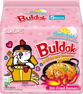Samyang Buldak Ramen Picante Carbonara 5 Pack por $166 en Amazon