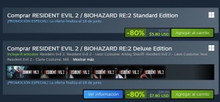 Resident Evil 2 por $112 | Oferta Steam