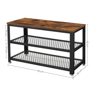 VASAGLE wandkapstok met metalen frame (vintage bruin-zwart) voor € 39,99 bij Songmics