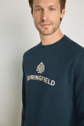 Sudadera cuello redondo con logo por 19,99€