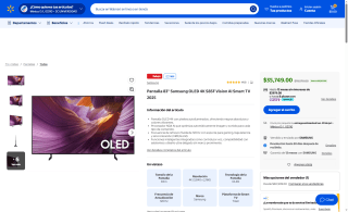 Pantalla Samsung OLED 4K 83" por $35,749 | Oferta Walmart