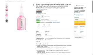 Exfoliante L'Oréal 25ml por $116 | Oferta Amazon