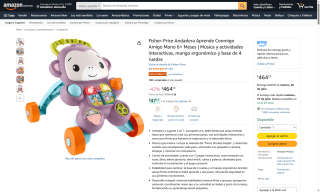 Andadera Fisher-Price Aprende Conmigo por $464 | Oferta Amazon