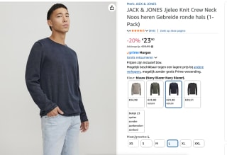 JACK & JONES Regular fit Trui 'JJLeo' voor €23,90 bij Amazon