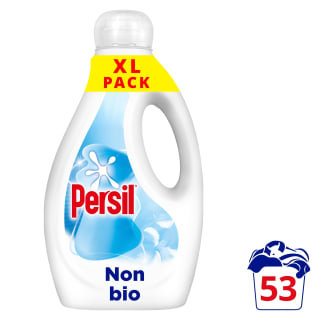 Persil Non Bio Laundry Liquid 53 washes (1,431ml) for £4.80 at Tesco