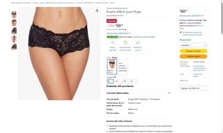 Bikini Mujer Ilusión Encaje Ajuste Elástico por $88 | Oferta Amazon