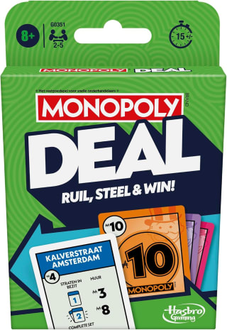 Hasbro Monopoly Deal kaartspel (Nederlandse versie) voor €5,49 bij Amazon