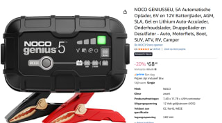 Noco Genius 5 Acculader voor €68,49 bij Amazon