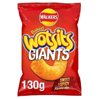 Walkers Wotsits Giants Sweet & Spicy Snacks Crisps 130g for £1.00 at Amazon