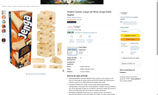 Hasbro Jenga Dado Digital por $175 | Amazon