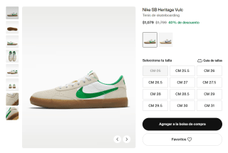 Tenis Nike SB Heritage Vulc por $1,079