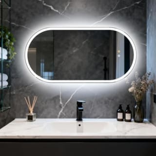Olyvren Miroir de Salle de Bains Ovale 50 x 100 cm pour 89,99€ chez Amazon