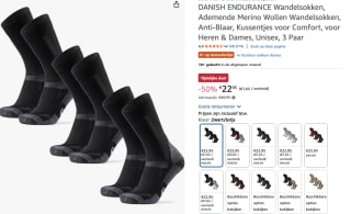 Danish Endurance HIKING 3-PACK - Sportsokken voor €22,95 bij Amazon