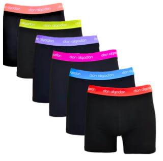 Pack 6 boxers Don Algodón hombre algodón suave por 17.99€