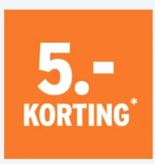 €5 korting op alles bij Karwei