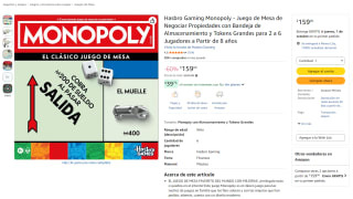 Hasbro Gaming Monopoly (juego de mesa clásico) por $159 en Amazon