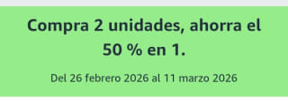 Compra 2 y Ahorra el 50% en 1 Alimentación, Belleza y Salud.