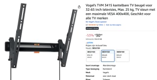 Vogel's COMFORT TVM 3415 | Kantelbare tv-beugel | 32-65" voor €30,49 bij Amazon