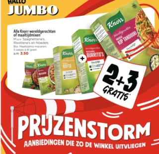 Jumbo Prijzenstorm met veel producten 1+1 gratis