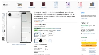 Apple iPhone Air 256 GB por $18,699 en Amazon