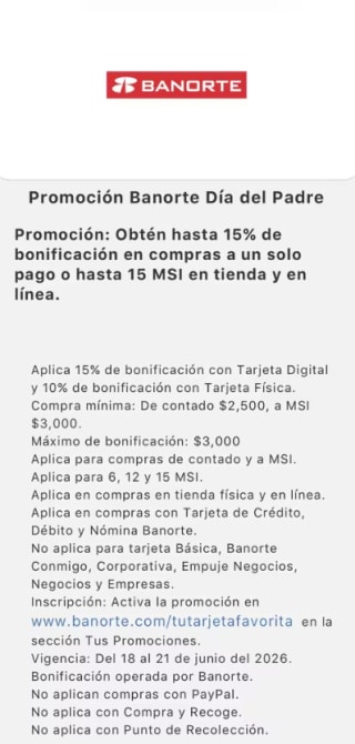 15% de Bonificación en MacStore | Banorte