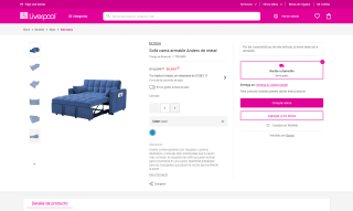 Sofá cama Anders de metal $8,312 | Oferta Liverpool (Banorte)