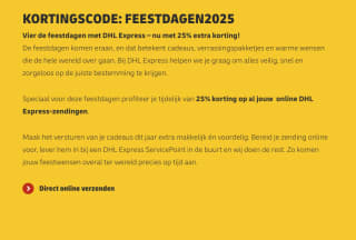 25% korting met de code bij DHLexpress