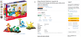 Mega Brands Pokémon Juguete por $258 | Oferta Amazon
