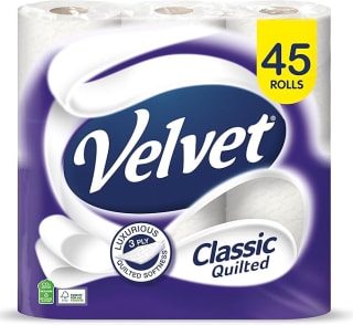 Velvet Classic 3-Ply Toilet Roll 45-Pack £13.27