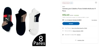 Calcetas Puma 8 pares por $152 | Oferta Sam's Club