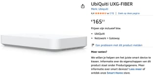 Ubiquiti UniFi Fiber-Gateway voor €165,51 bij Amazon