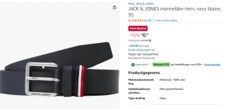 JACK & JONES Riem 'Espo' voor €6,01 bij Amazon