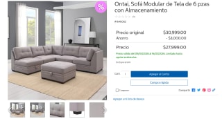 Sofá Modular 6 pzas con Almacenamiento por $22,999 | Costco