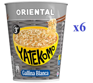 6 x Gallina Blanca Yatekomo Fideos Orientales Sabor Oriental 61 gr por 5.62€