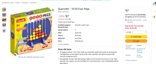 Quercetti 4 op een rij voor €6,85