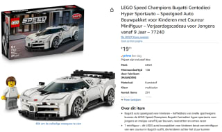 LEGO® Speed Champions Bugatti Centodieci Hyper Sportauto voor €19,11 bij Amazon