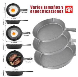 Sartenes de Hierro Fundido Juego de 3 Piezas SKILLET $12.990 Oferta en Sodimac, Chile
