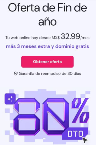 Cupón Hostinger: Hosting por aprox $38 al mes