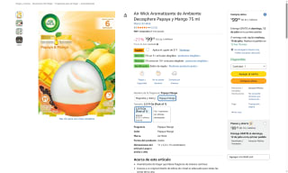 Aromatizante Air Wick Decosphere Papaya y Mango por $78 | Amazon
