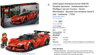 LEGO Speed Champions - Ferrari SF90 XX Stradale Sports Car voor €20,33 bij Amazon