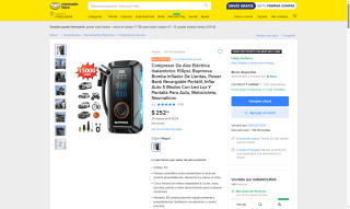 Compresor BUPMOVA EM8607 150 psi por $252 | Oferta Mercado Libre