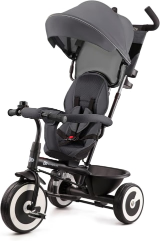 Kinderkraft Aston Tricycle, Baby Push Trike, from 9 Months to 5 Years, Gray